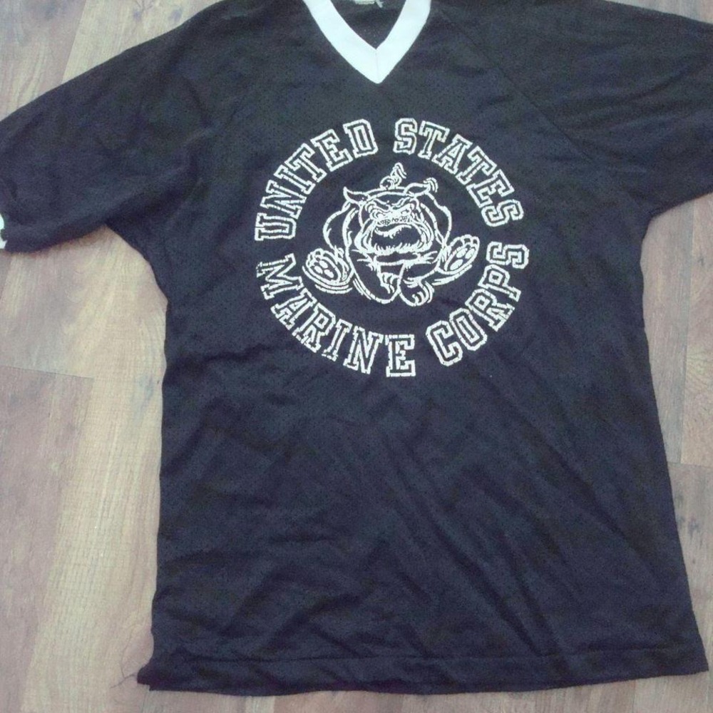 MARINES JERSEY LARGE shirt vintage y2k 00s L3